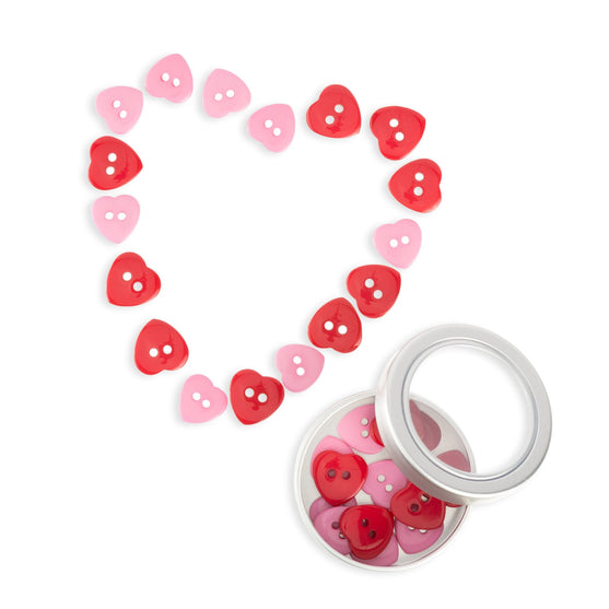 Heart Buttons - 30 pcs. - Hobbii
4