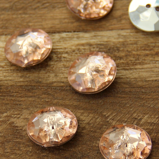 Two Hole Cocktail Buttons - 18 mm (0.7 inches) - Go Handmade
12