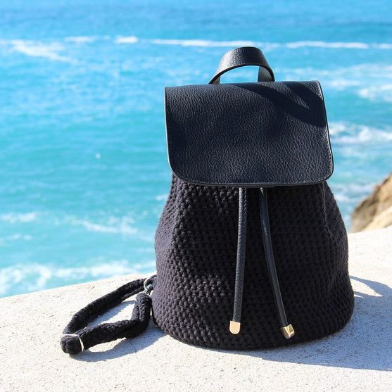 Bag Flap w/Magnetic Button - Black/Bronze - Go Handmade
2