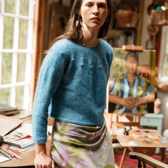 Adorned Pullover - Garter Yoke Pullover
6