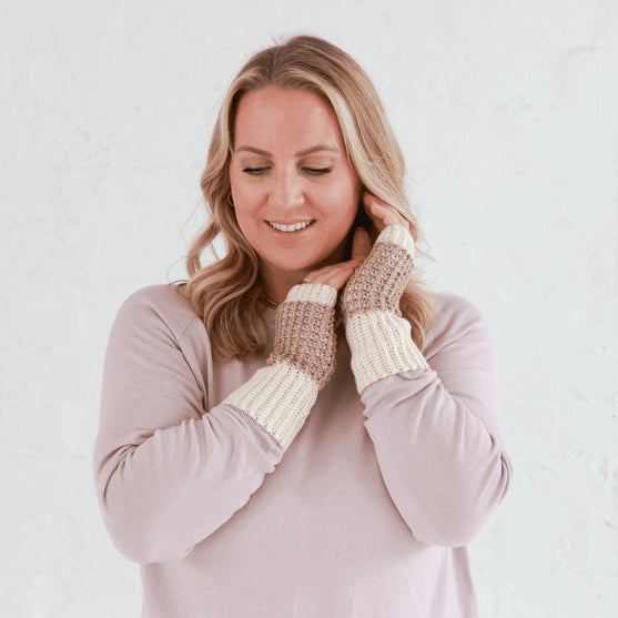 Coffee and Cream - Wrist Warmers
2