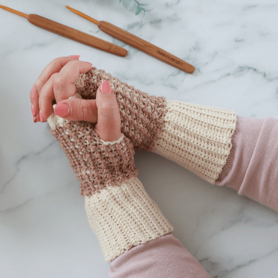 Coffee and Cream - Wrist Warmers
5