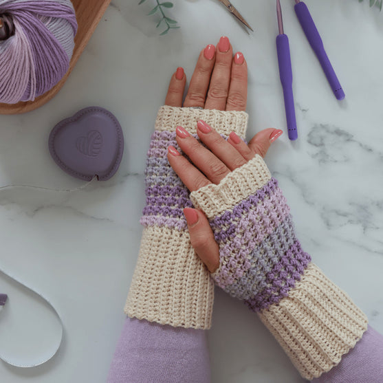 Coffee and Cream - Wrist Warmers
10