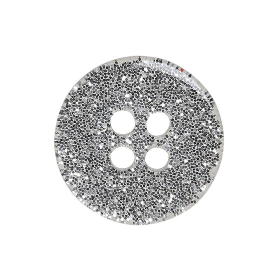 Glitter Buttons – Silver - Multiple sizes - Go Handmade
2
