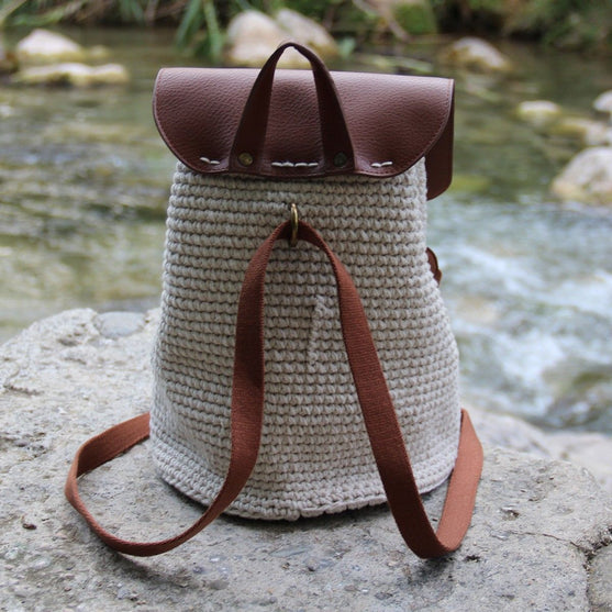 Bag Flap w/Magnetic Button - Brown/Bronze - Go Handmade
3