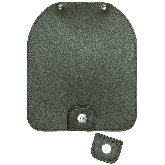 Bag Flap w/Magnetic Button - Green/Silver - Go Handmade
2