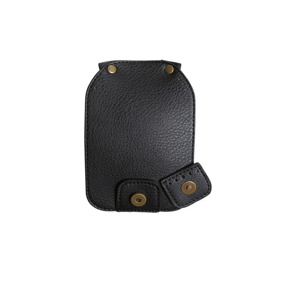 Bag Flap w/Magnetic Button - Black/Bronze - Go Handmade
6