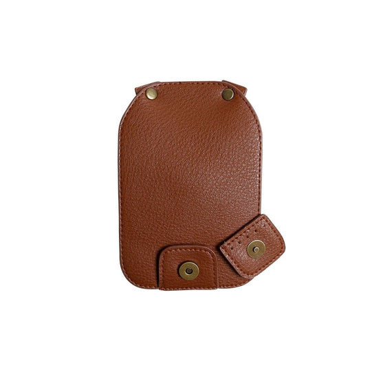 Bag Flap w/Magnetic Button - Brown/Bronze - Go Handmade
4