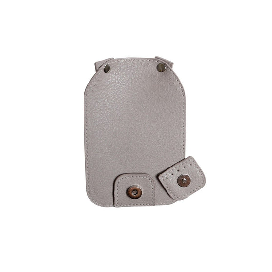 Bag Flap w/Magnetic Button - Beige/Silver - Go Handmade
4