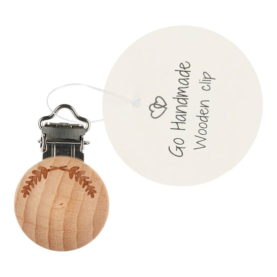 Suspender clips in wood with laurel - Go Handmade
3