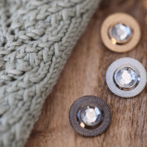 Bling Buttons - 17 mm - 4 pieces - Go Handmade
2
