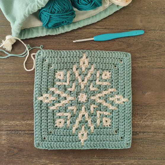 Ice Blossom - Mosaic Square
2