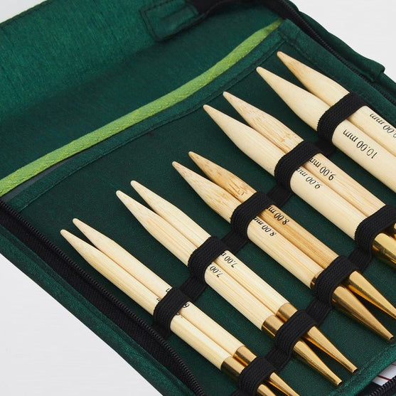 Bamboo Interchangeable Circular Needle Set - Thick Needles - KnitPro
3