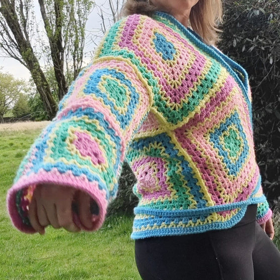 Summer Squares - Wrap Cardigan
3