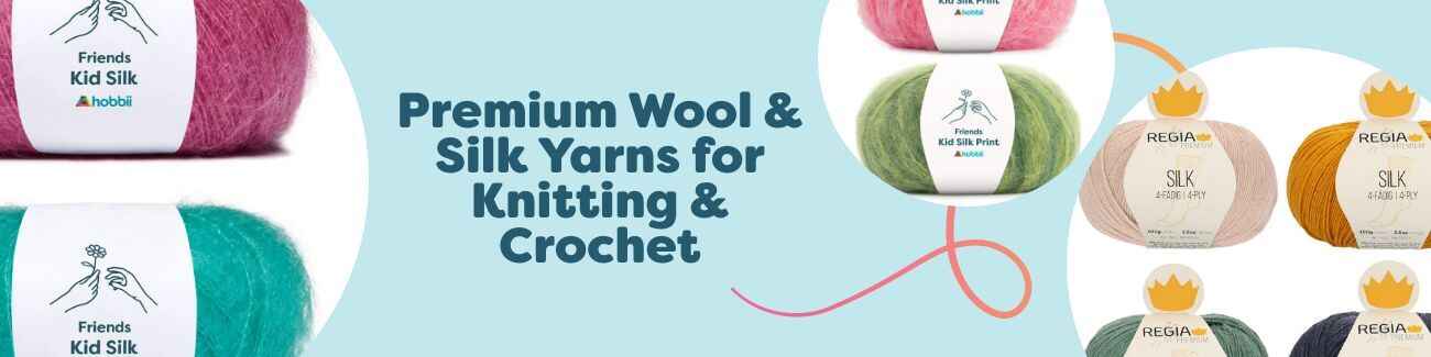 Premium Wool & Silk Yarns for Knitting & Crochet