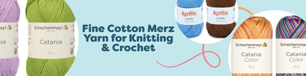 Fine Cotton Merz Yarn for Knitting & Crochet