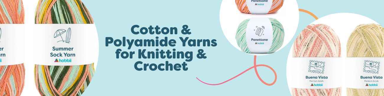 Cotton & Polyamide Yarns for Knitting & Crochet
