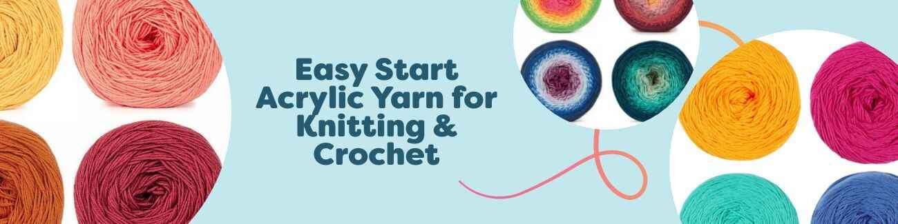 Easy Start Acrylic Yarn for Knitting & Crochet