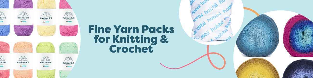 Fine Yarn Packs for Knitting & Crochet
