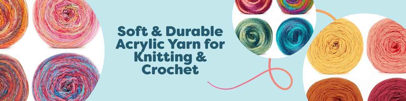 Soft & Durable Acrylic Yarn for Knitting & Crochet