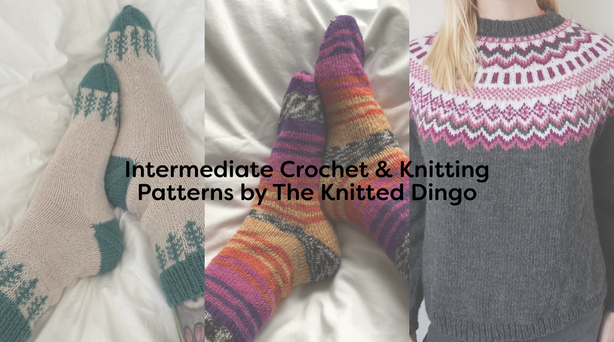 Intermediate Crochet & Knitting Patterns by The Knitted Dingo