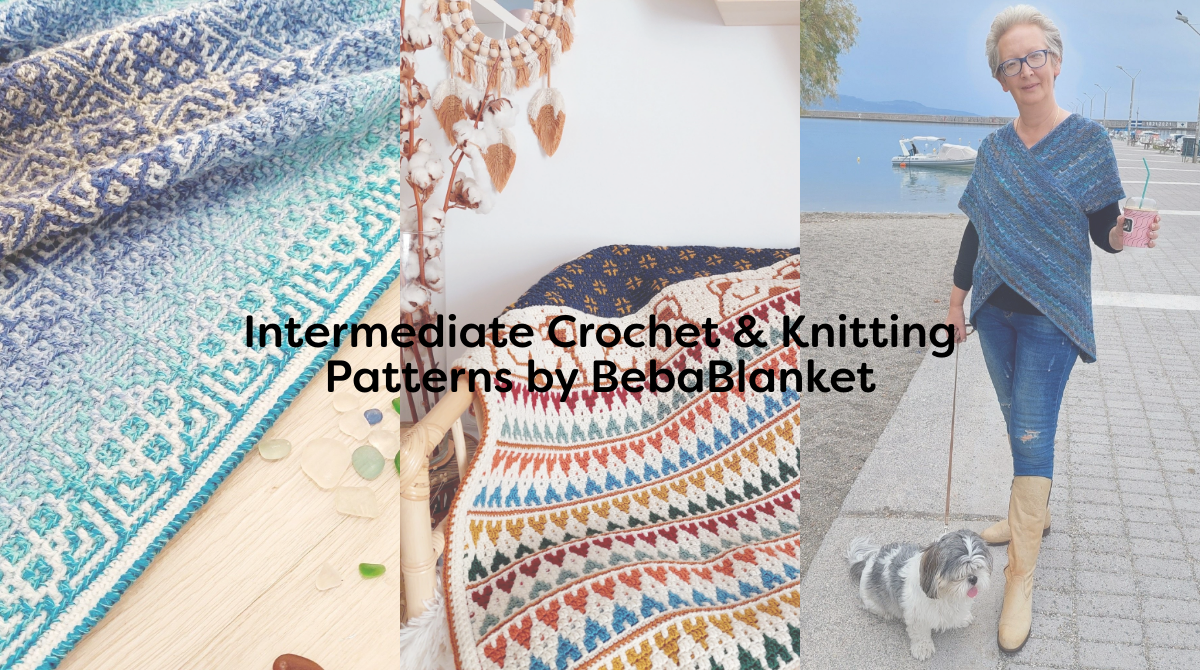 Intermediate Crochet & Knitting Patterns by BebaBlanket