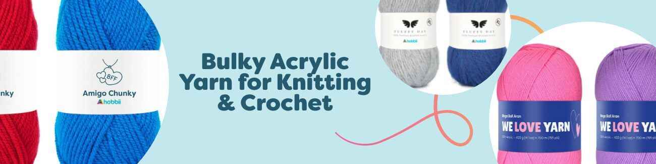 Bulky Acrylic Yarn for Knitting & Crochet