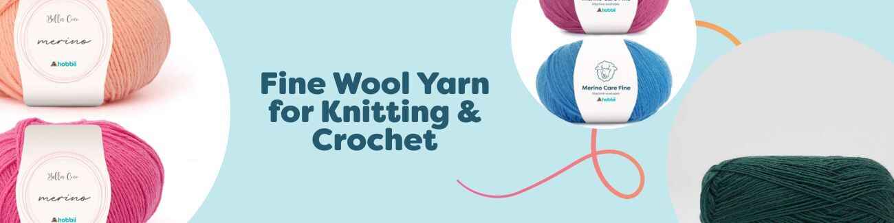Fine Wool Yarn for Knitting & Crochet