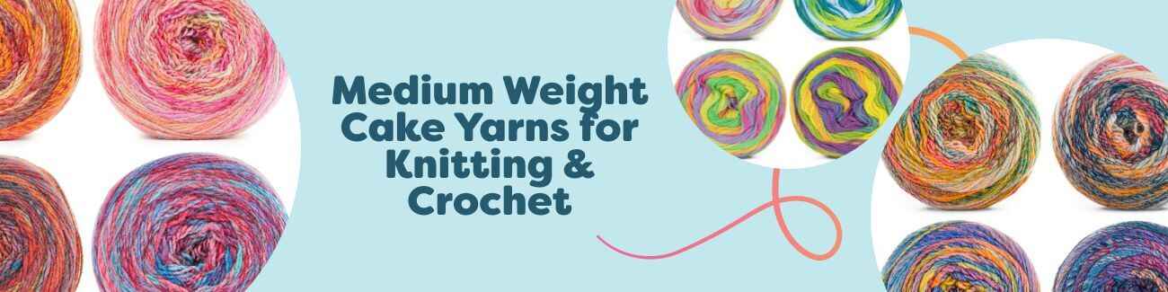 Medium Weight Cake Yarns for Knitting & Crochet