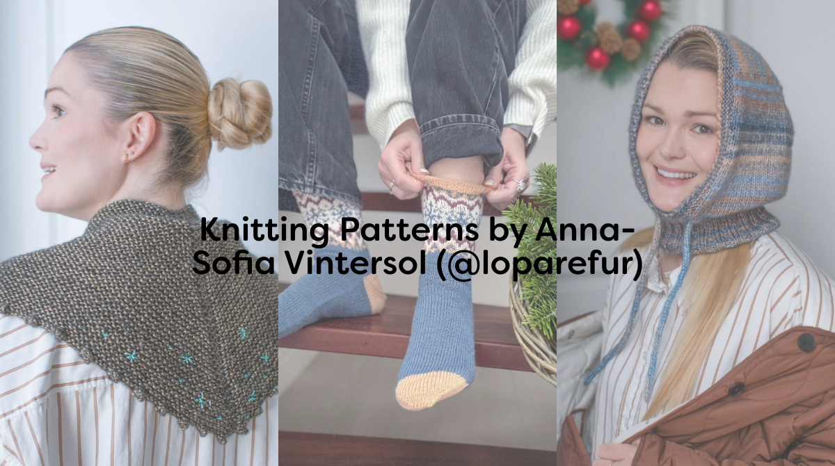 Knitting Patterns by Anna-Sofia Vintersol (@loparefur)