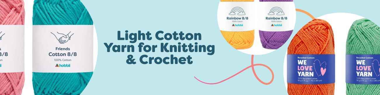 Light Cotton Yarn for Knitting & Crochet