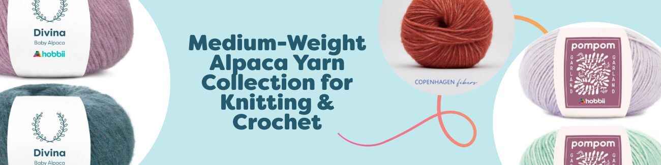 Medium-Weight Alpaca Yarn Collection for Knitting & Crochet