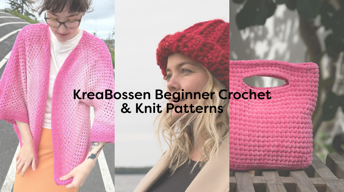 KreaBossen Beginner Crochet & Knit Patterns