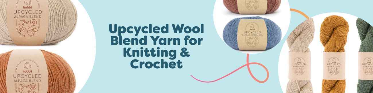 Upcycled Wool Blend Yarn for Knitting & Crochet