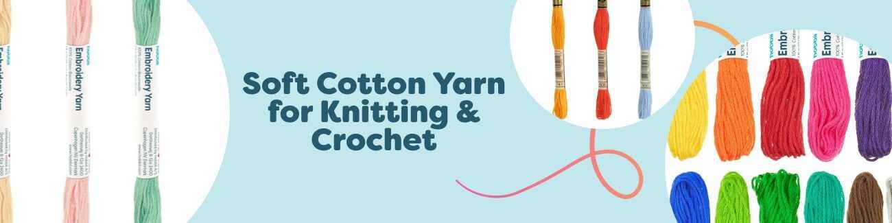 Soft Cotton Yarn for Knitting & Crochet