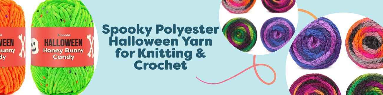 Spooky Polyester Halloween Yarn for Knitting & Crochet