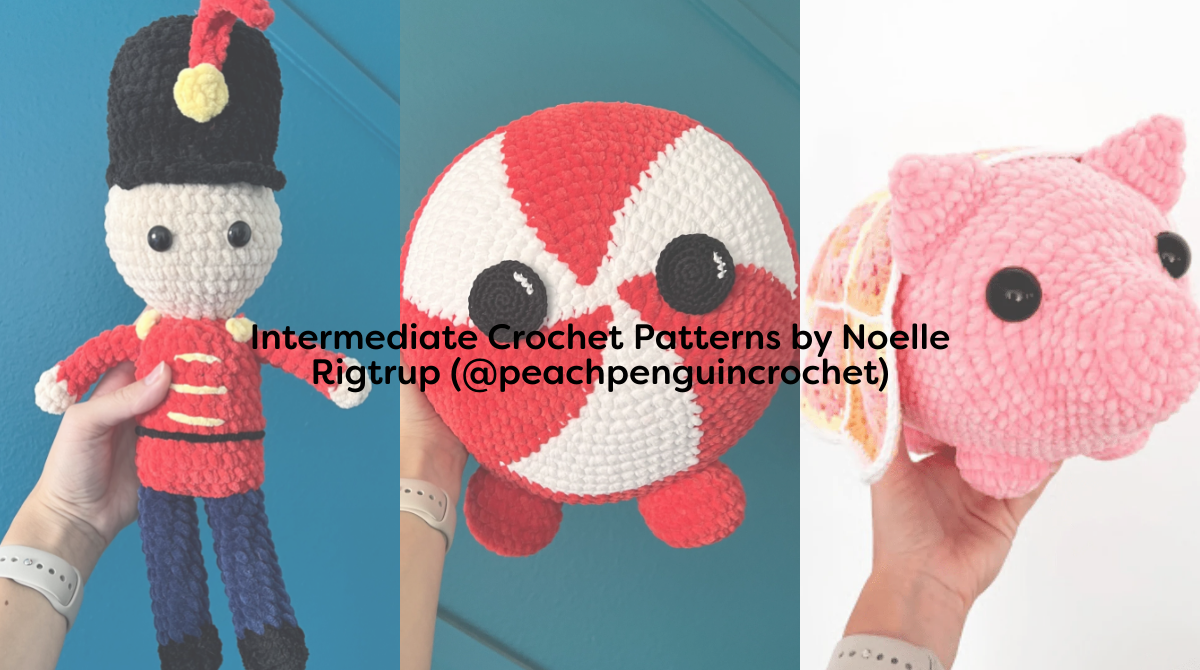 Intermediate Crochet Patterns by Noelle Rigtrup (@peachpenguincrochet)