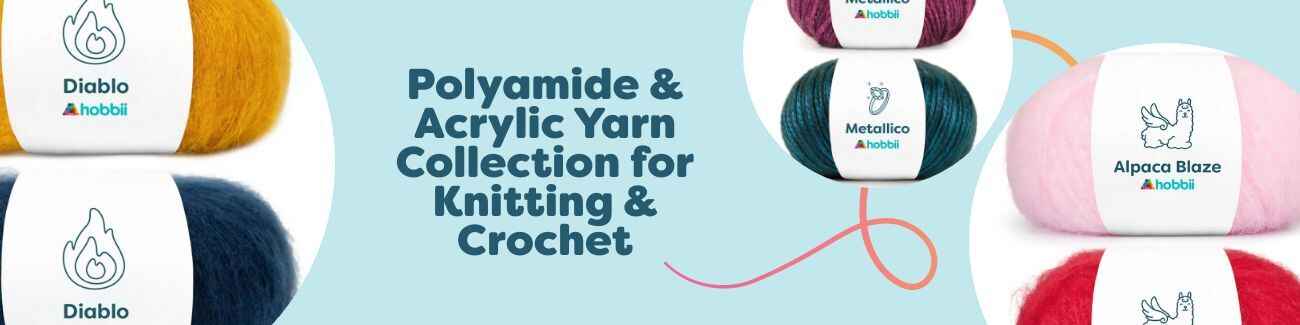 Polyamide & Acrylic Yarn Collection for Knitting & Crochet