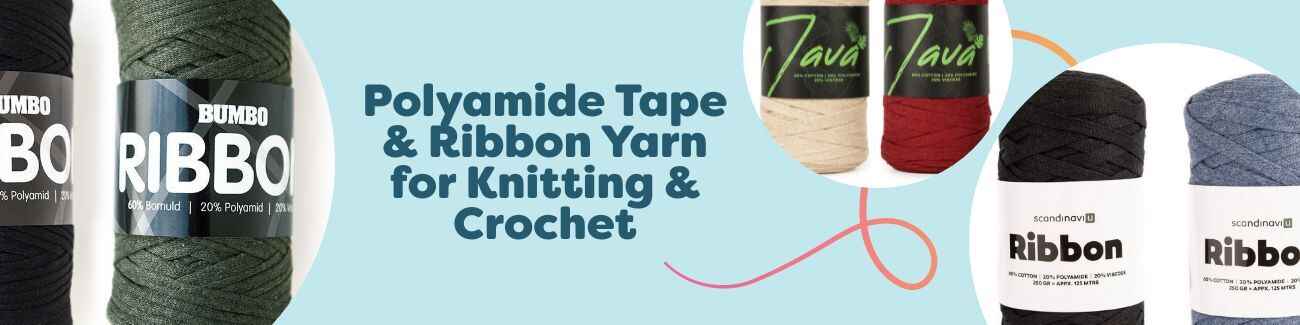 Polyamide Tape & Ribbon Yarn for Knitting & Crochet
