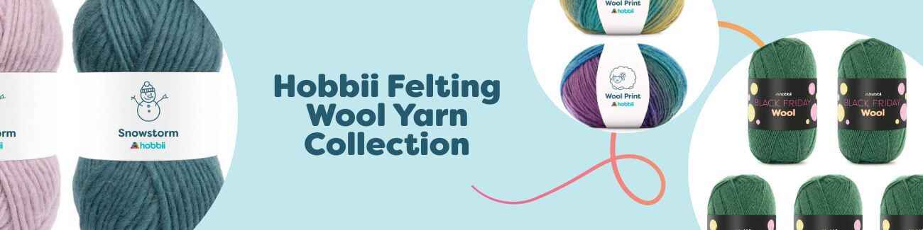 Hobbii Felting Wool Yarn Collection