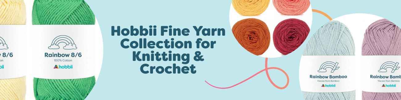 Hobbii Fine Yarn Collection for Knitting & Crochet