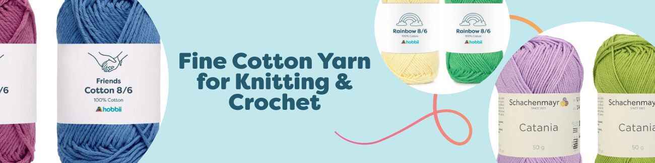 Fine Cotton Yarn for Knitting & Crochet