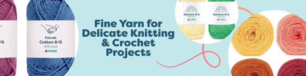 Fine Yarn for Delicate Knitting & Crochet Projects