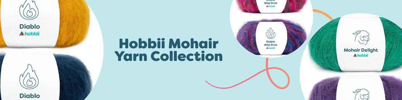 Hobbii Mohair Yarn Collection