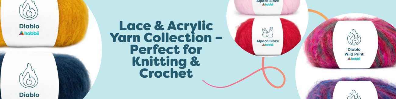 Lace & Acrylic Yarn Collection – Perfect for Knitting & Crochet