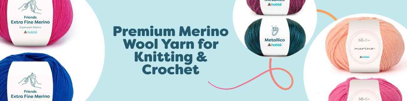 Premium Merino Wool Yarn for Knitting & Crochet