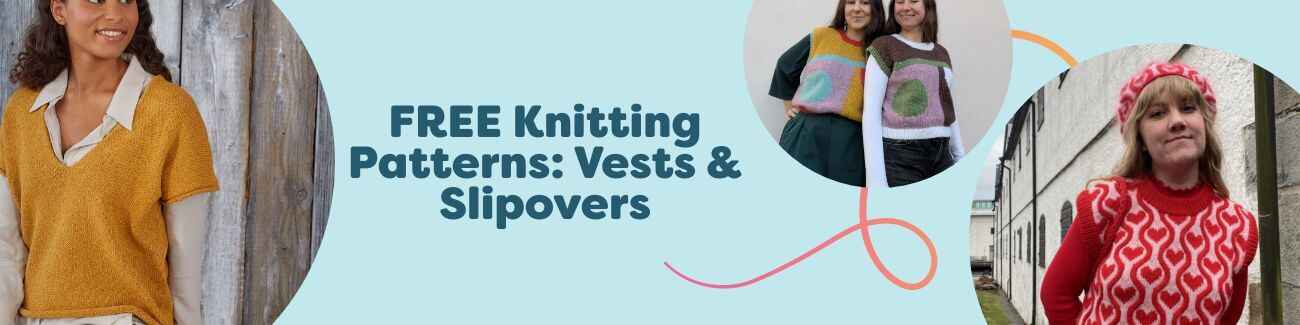 FREE Knitting Patterns: Vests & Slipovers