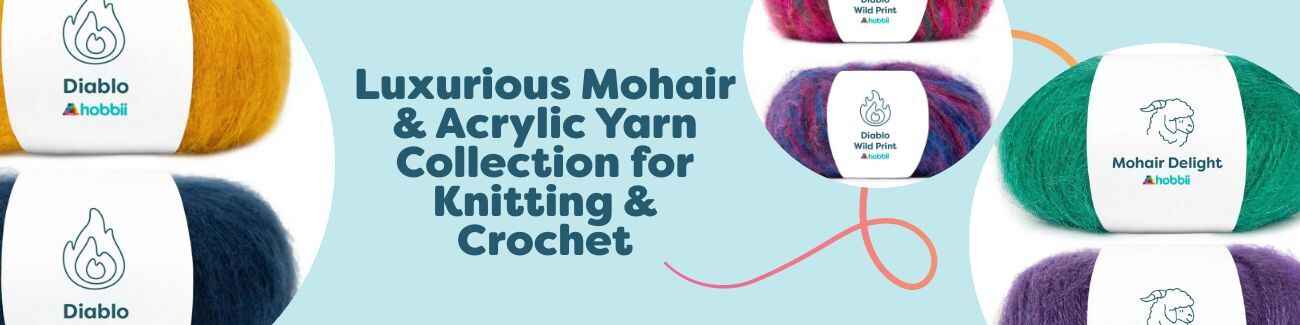 Luxurious Mohair & Acrylic Yarn Collection for Knitting & Crochet