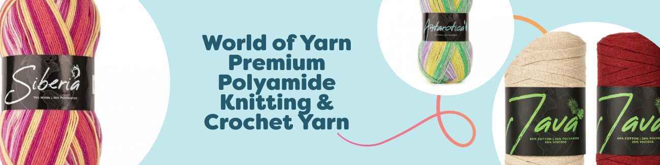 World of Yarn Premium Polyamide Knitting & Crochet Yarn