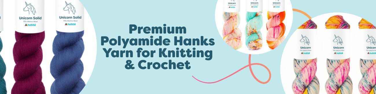 Premium Polyamide Hanks Yarn for Knitting & Crochet